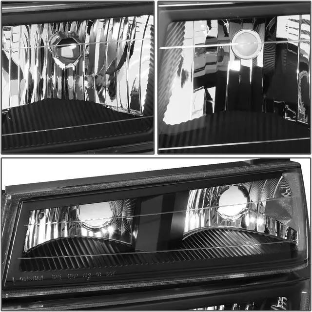 Alt view image 7 of 11 - DNA Motoring HL-OH-CCOL044P-BK-CL1 For 04-12 Chevy Colorado / GMC Canyon Pair of Headlight & Bumper Light (Black Housing Clear Corner) 05 06 07 08 09 10 11