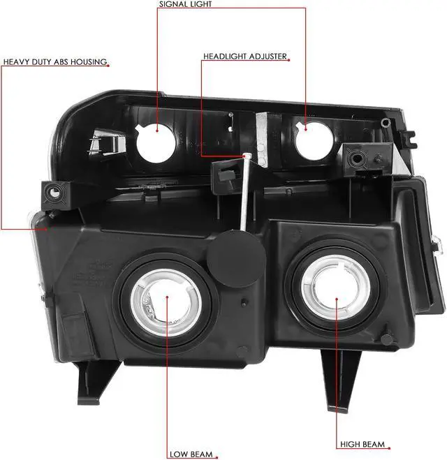 Alt view image 10 of 11 - DNA Motoring HL-OH-CCOL044P-BK-CL1 For 04-12 Chevy Colorado / GMC Canyon Pair of Headlight & Bumper Light (Black Housing Clear Corner) 05 06 07 08 09 10 11