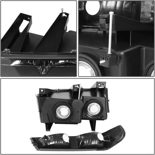 Alt view image 9 of 11 - DNA Motoring HL-OH-CCOL044P-BK-CL1 For 04-12 Chevy Colorado / GMC Canyon Pair of Headlight & Bumper Light (Black Housing Clear Corner) 05 06 07 08 09 10 11