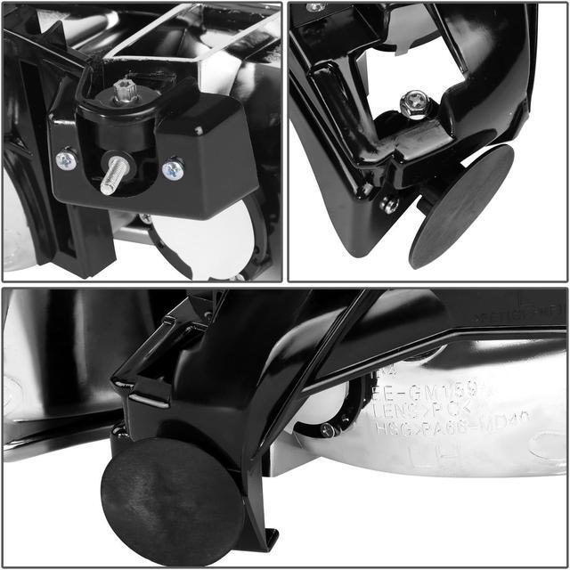 Alt view image 5 of 7 - DNA Motoring HL-OH-CS99-4P-CH-CL1 For 1999 to 2006 Chevy Silverado Tahoe 4Pcs Headlight + Bumper Lamps Chrome Housing - GMT800 00 01 02 03 04 05 Left + Right