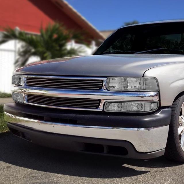 Alt view image 7 of 7 - DNA Motoring HL-OH-CS99-4P-CH-CL1 For 1999 to 2006 Chevy Silverado Tahoe 4Pcs Headlight + Bumper Lamps Chrome Housing - GMT800 00 01 02 03 04 05 Left + Right