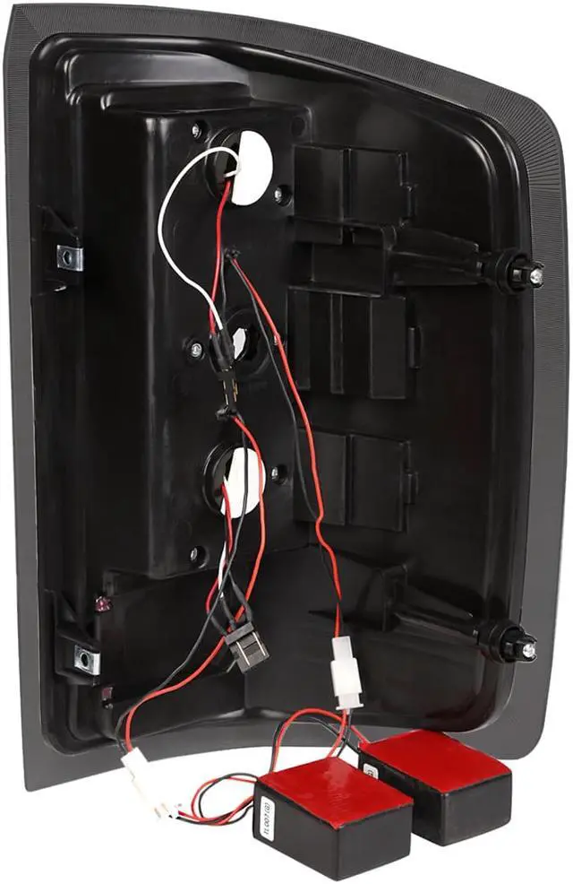 Alt view image 6 of 7 - DNA Motoring TL-CSIL15-LED-3D-CH-SM For 2014-2019 Chevy Silverado / GMC Sierra 1500 2500 3500 HD 3D LED Light Bar Tail Lights ( Chrome Housing Smoke Lens )