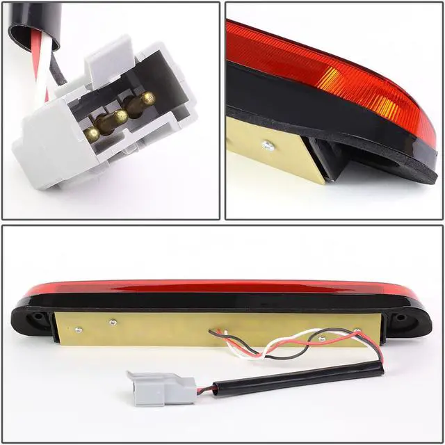 Alt view image 5 of 6 - DNA Motoring 3BL-FSPRAN99-3D-LED-RD For 1993 to 2016 Ford Super Duty Ranger Mazda B-Series 3D LED Bar 3rd Third Tail Brake Light Cargo Lamp Red Housing 94 95 96 97 98 99 00 11 12 13 14 15