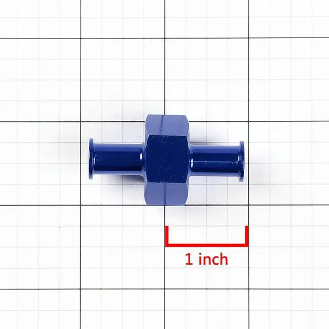 Alt view image 4 of 4 - DNA Motoring FT-1-9026-06-BL 3/8" AN6 AN-6 STRAIGHT MALE HOSE UNION COUPLER BLUE ALUMINUM FITTING ADAPTER