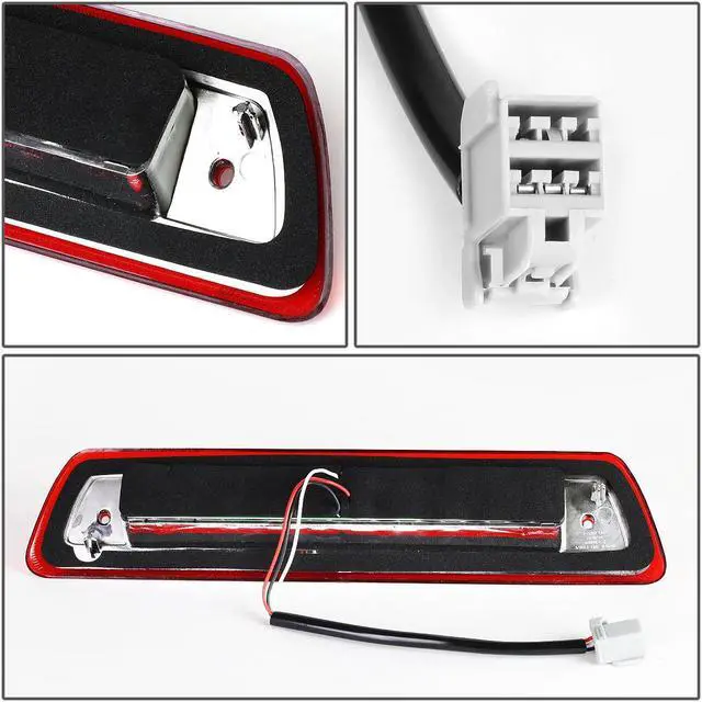 Alt view image 4 of 6 - DNA Motoring 3BL-F15012-LED-RD For 2009 to 2014 Ford F150 Lincoln Mark LT Dual Row LED 3rd Third Tail Brake Light w/Cargo Lamp Red Housing 10 11 12 13