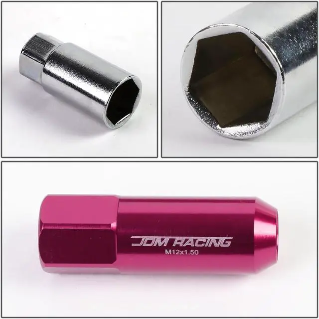 Alt view image 5 of 6 - DNA Motoring LG-T888-15-PK 20-Piece M12 x 1.5 Aluminum Alloy Wheel Lug Nuts+Adapter Key (Pink)