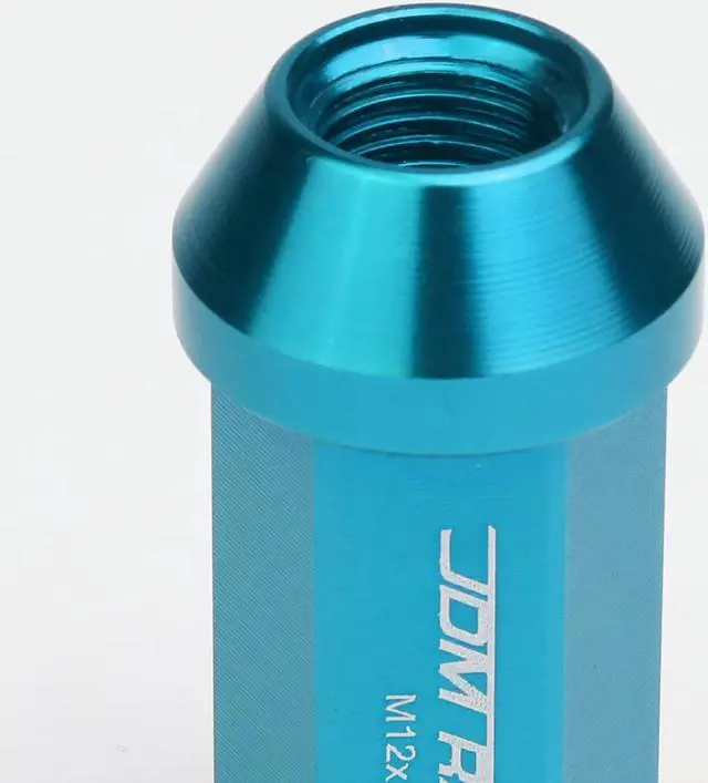 Alt view image 4 of 5 - DNA Motoring LN-ZTL-9019-125-LB 20-Piece M12 x 1.25 Aluminum Alloy Wheel Lug Nuts +1 X Deep Drive Extension (Light Blue)