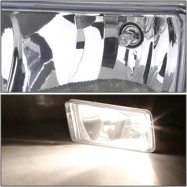 Alt view image 2 of 7 - DNA Motoring FL-ZTL-111-CH For 2007 to 2015 Chevy GMC GMT900 Truck Pair Bumper Driving Fog Lights (Clear Lens) 08 09 10 11 12 13 14