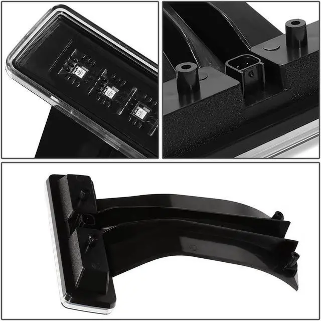 Alt view image 4 of 6 - DNA Motoring 3BL-JWR07-CL For 2007 to 2017 Jeep Wrangler JK LED 3rd Third Tail Brake Light Rear Stop Lamp Chrome Housing 08 09 10 11 12 13 14 15 16