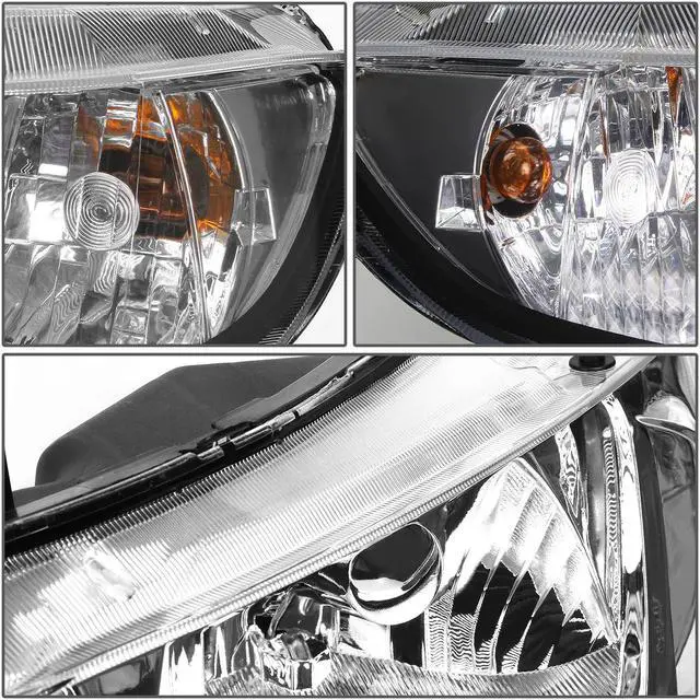Alt view image 3 of 5 - DNA Motoring HL-OH-HC064D-BK-CL1 For 2006 to 2011 Honda Civic 4-Dr Sedan Pair Black Housing Clear Corner Headlight Headlamps 07 08 09 10 Left + Right