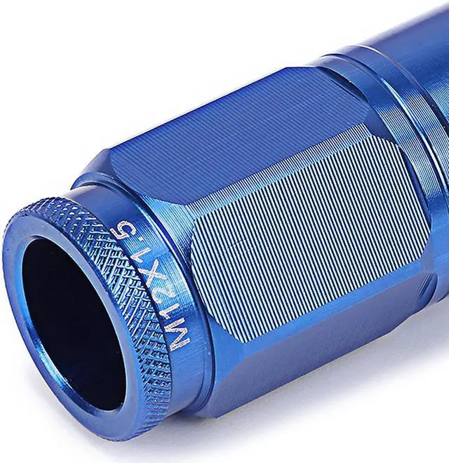 Alt view image 3 of 5 - DNA Motoring LN-ZTL-9015-15-BL 16-Piece M12 x 1.5 Aluminum Alloy Wheel Lug Nuts + 4 x Lock Nut + 1 x Lock Nut Key (Blue)