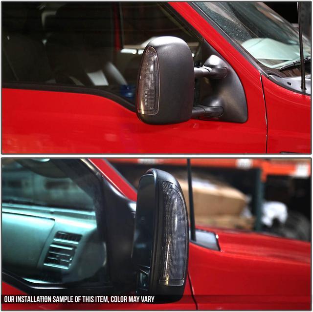 Alt view image 5 of 7 - DNA Motoring MLEDL-003-SM-WH For 2000 to 2007 Ford Super Duty / Excursion Smoke Lens Towing Side Mirror Turn Signal Light (White LED) 01 02 03 04 05 06