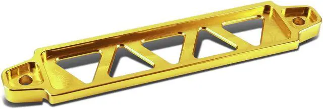 Alt view image 3 of 8 - DNA Motoring BATT-LONG-GD 190mm/220mm Billet Aluminum Battery Tie Down Mount Bracket (Gold)