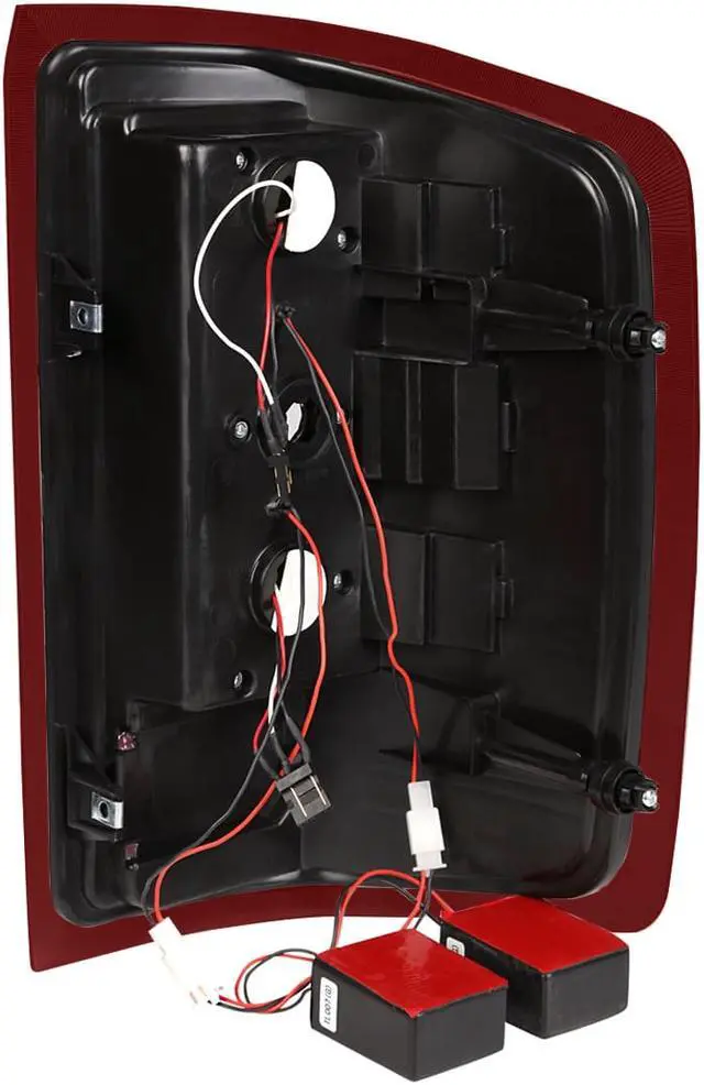 Alt view image 6 of 7 - DNA Motoring TL-CSIL15-LED-RD3D-CH-RD For 2014-2019 Chevy Silverado / GMC Sierra 1500 2500 3500 HD Red 3D LED Light Bar Tail Lights ( Chrome Housing Red lens )