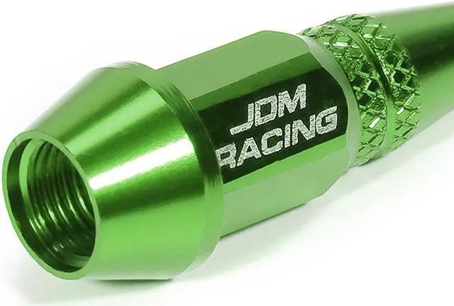 Alt view image 3 of 5 - DNA Motoring VCAP-ZTL-9007-GN 45mm Anodized Aluminum Spike Style Green Tire Valve Stem Caps (Pack of 4)