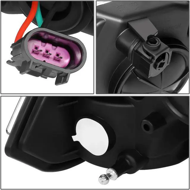 Alt view image 3 of 7 - DNA Motoring HL-OH-DR09QUA-CH-AM For 2009 to 2018 Dodge Ram Truck 1500 2500 3500 Pair Headlight Chrome Housing Amber Corner Headamp - 4th Gen 10 11 12 13 14 15 16