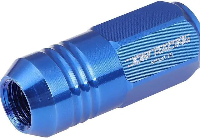 Alt view image 2 of 5 - DNA Motoring LN-ZTL-9020-125-BL 20-Piece M12 x 1.25 Aluminum Alloy Wheel Lug Nuts + Deep Drive Extension (Blue)