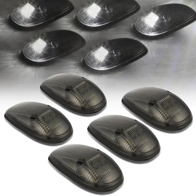 Main image of DNA Motoring CBL-DR99-SM-W For 1999 to 2001 Dodge Ram 1500 2500 3500 BE 5 X LED Cab Roof Top Lights (Smoked Housing White LED) 00