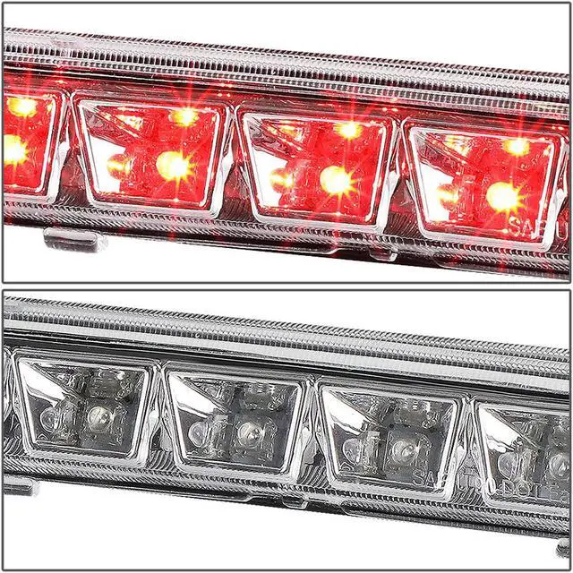Alt view image 3 of 6 - DNA Motoring 3BL-NP93-LED-CH For 1993 to 1995 Nissan Pathfinder WD21 LED 3rd Third Tail Brake Light Rear Stop Lamp Chrome Housing 94 93 95