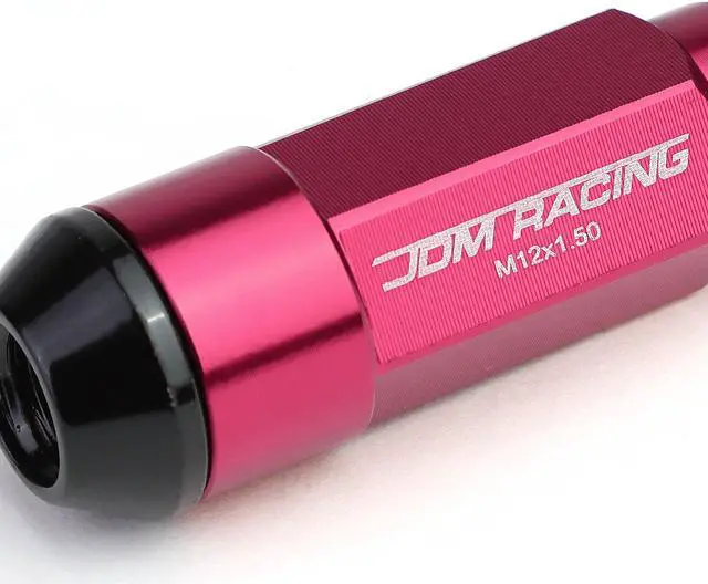 Alt view image 2 of 5 - DNA Motoring LN-ZTL-9028-15-PK M12 x 1.5 Open / Closed End 20-Piece Aluminum Alloy Wheel Lug Nuts + Deep Drive Extension (Pink)