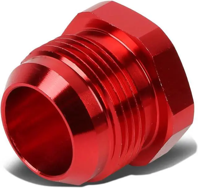 Main image of DNA Motoring FT-1-9012-16-RD 16AN AN-16 1" Flare Bolt Aluminum Anodized Nut Plug Lock Fitting Adapter (Red)