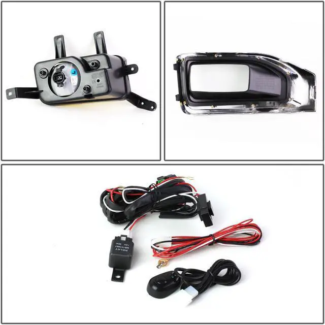 Alt view image 4 of 5 - DNA Motoring FL-ZTL-236-CH For 2015 to 2018 GMC Yukon/XL Pair Bumper Driving Fog Light Lamp+Bezel+Switch Clear Lens 16 17