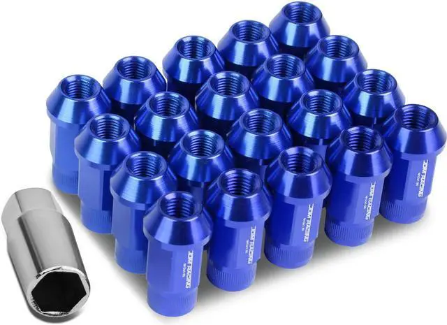 Main image of DNA Motoring LN-ZTL-9021-15-BL M12 x 1.5 Open End 20-Piece Aluminum Alloy Wheel Lug Nuts + Deep Drive Extension (Blue)