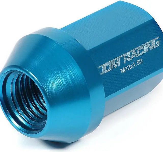 Alt view image 2 of 5 - DNA Motoring LN-ZTL-9018-15-LB 20-Piece M12 x 1.5 Aluminum Alloy Wheel Lug Nuts + Deep Drive Extension (Light Blue)
