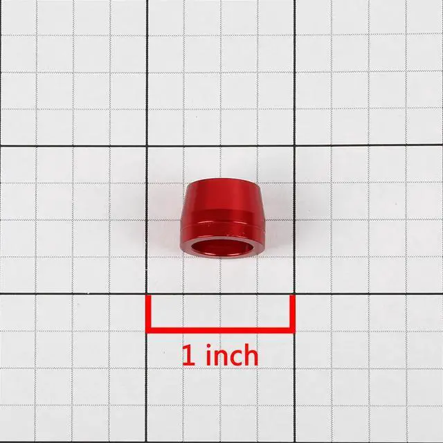 Alt view image 4 of 4 - DNA Motoring FT-1-9023-08-RD 8-AN 1/2" Tubing Olive Insert Flare Fitting for Teflon/Nylon Hose Hard Line (Red)