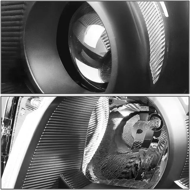 Alt view image 2 of 5 - DNA Motoring HL-OH-TRAV409-BK-AM For 2009 to 2012 Toyota Rav4 XA30 Pair Projector Headlight Black Housing Amber Corner Headlamps 10 11 Left + Right