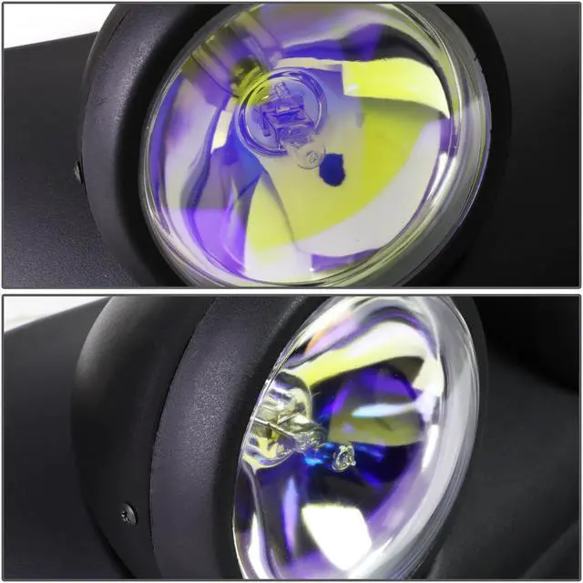 Alt view image 2 of 7 - DNA Motoring FL-ZTL-249-NC Universal Black Frame Neo Chrome Lens Roof Mounted Fog Light + Bulbs + Switch