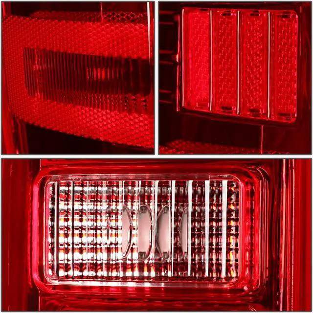 Alt view image 5 of 7 - DNA Motoring TL-CSIL15-LED-RD3D-CH-RD For 2014-2019 Chevy Silverado / GMC Sierra 1500 2500 3500 HD Red 3D LED Light Bar Tail Lights ( Chrome Housing Red lens )