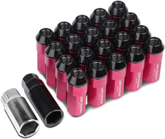 Main image of DNA Motoring LN-ZTL-9027-15-PK 20-Piece M12 x 1.5 Aluminum Alloy Wheel Lug Nuts + 2 X Deep Drive Extension (Pink)