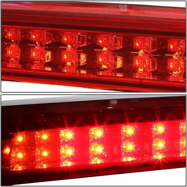 Alt view image 3 of 6 - DNA Motoring 3BL-TTU07-LED-RD For 2007 to 2018 Toyota Tundra Dual Row LED 3rd Third Tail Brake Light Rear Stop Cargo Lamp Red Housing 08 09 10 11 12 13 14 15 16 17