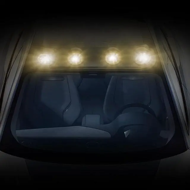 Alt view image 7 of 7 - DNA Motoring FL-ZTL-249-SM Universal Black Frame Smoked Lens Roof Mounted Fog Light + Bulbs + Switch