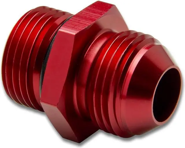 Main image of DNA Motoring FT-4912-001-RD 12AN Anodized T-6061 Aluminum Red Straight Oil Line Fitting Adapter (1-1/16-12 UNF)