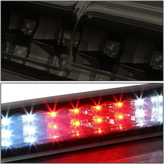 Alt view image 3 of 5 - DNA Motoring 3BL-GMC07-LED-BK-SM For 2007 to 2013 Chevy Silverado GMC Sierra Heavy Duty Dual Row LED 3rd Third Tail Brake Light Cargo Lamp Smoked Lens 08 09 10 11 12