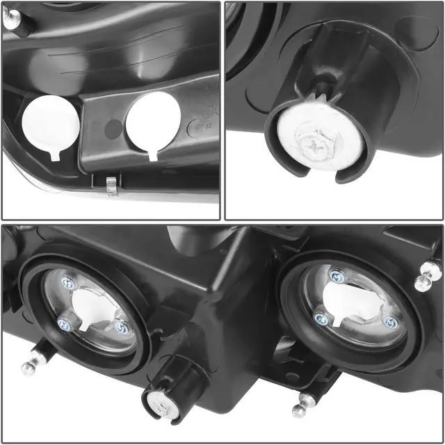 Alt view image 4 of 10 - DNA Motoring HL-OH-JGC99-CH-AM For 1999 to 2004 Jeep Grand Cherokee Chrome Housing Amber Corner Headlight Headlamps WJ 00 01 02 03 Left + Right