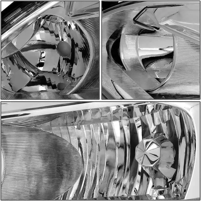 Alt view image 3 of 5 - DNA Motoring HL-OH-HA03-CH-CL1 For 2003 to 2007 Honda Accord Replacement Headlight Chrome Housing Clear Corner Headlamp 04 05 06 Left + Right