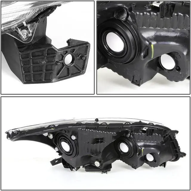 Alt view image 3 of 5 - DNA Motoring HL-OH-HA084D-SM-CL1-T2 For 2008 to 2012 Honda Accord 8th Gen 4-Dr Sedan Pair OE Style Smoked Housing Clear Corner Headlight Headlamp 09 10 11 Left + Right