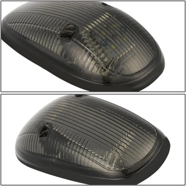 Alt view image 4 of 5 - DNA Motoring CBL-DR99-SM-W For 1999 to 2001 Dodge Ram 1500 2500 3500 BE 5 X LED Cab Roof Top Lights (Smoked Housing White LED) 00