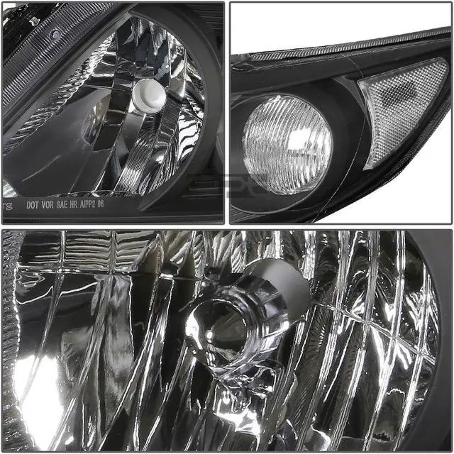 Alt view image 2 of 5 - DNA Motoring HL-OH-TCO09-BK-CL1 For 2009 to 2010 Toyota Corolla 10th Gen Pair Black Housing Clear Corner Headlight Headlamps Left + Right