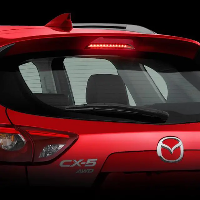 Alt view image 6 of 7 - DNA Motoring 3BL-CX5-RD-CH For 2013 to 2016 Mazda CX5 Rear Center Full LED+Light Bar 3rd Third Tail Brake Lamp Red Housing 14 15