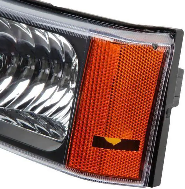 Alt view image 4 of 5 - DNA Motoring BL-CS03-2P-BK-AM BLACK HOUSING CLEAR BUMPER LIGHT+CORNER SIGNAL SET FOR 03-07 SILVERADO/AVALANCHE