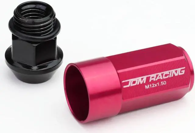 Alt view image 4 of 5 - DNA Motoring LN-ZTL-9027-15-PK 20-Piece M12 x 1.5 Aluminum Alloy Wheel Lug Nuts + 2 X Deep Drive Extension (Pink)