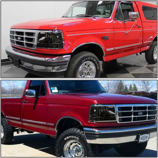 Alt view image 6 of 6 - DNA Motoring HL-OH-F15092-6P-SM-CL1 For 1992 to 1996 Ford F150 F250 F350 Bronco 6Pcs Headlight+Corner/Side Marker Lamps Smoked Lens/Clear 5 Gen 93 94 95 Left + Right