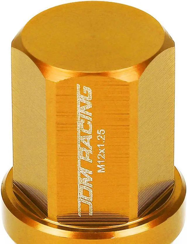 Alt view image 4 of 5 - DNA Motoring LN-ZTL-9018-125-OR 20-Piece M12 x 1.25 Aluminum Alloy Wheel Lug Nuts + Deep Drive Extension (Orange)