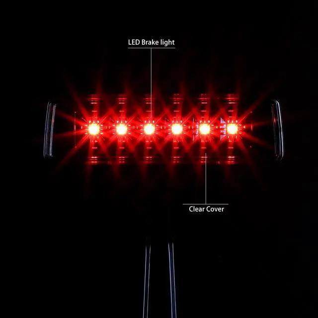 Alt view image 2 of 6 - DNA Motoring 3BL-JWR07-CL For 2007 to 2017 Jeep Wrangler JK LED 3rd Third Tail Brake Light Rear Stop Lamp Chrome Housing 08 09 10 11 12 13 14 15 16