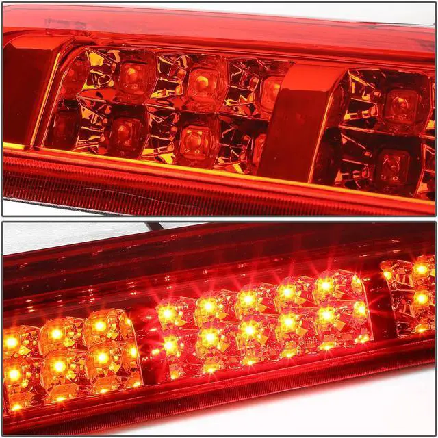 Alt view image 3 of 6 - DNA Motoring 3BL-F15004-LED-RD For 2004 to 2010 Ford F150 Explorer Sport Trac Lincoln Mark LT LED 3rd Third Tail Brake Light w/Cargo Lamp Red Housing 05 06 07 08 09