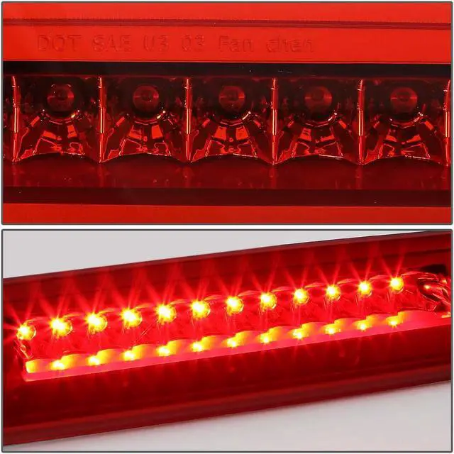 Alt view image 3 of 6 - DNA Motoring 3BL-FEXP03-LED-RD For 2003 to 2016 Ford Expedition Lincoln Navigator LED 3rd Third Tail Brake Light Rear Stop Lamp Red Housing 04 05 06 07 08 09 10 11 12 13 14 15